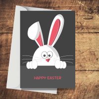 Peeking Bunny Easter Card