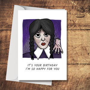 Wednesday Addams Card